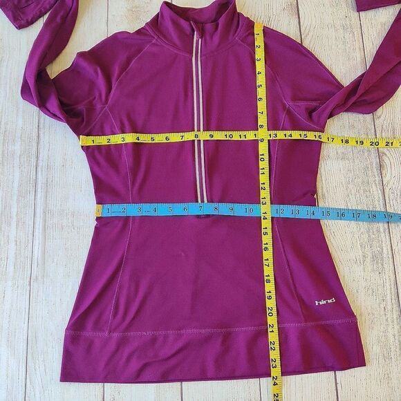 Hind fitted half zip mock neck athletic top sz S - Picture 7 of 8